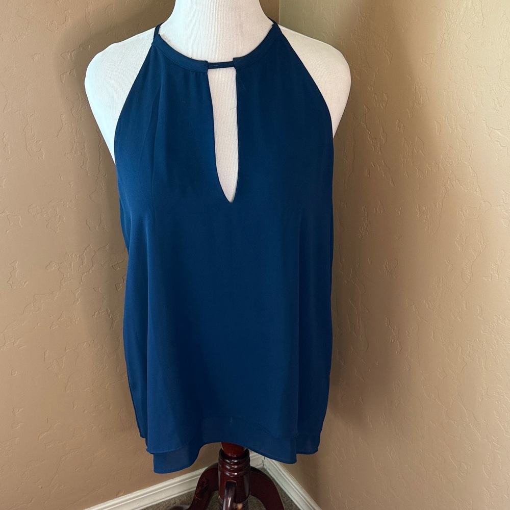 Banana Republic Keyhole Navy Tank Top